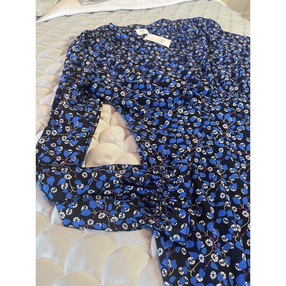 CAbi Womens Dress large Blue #5772 The Ten Dress Long Sleeve Short Dress - Picture 4 of 9